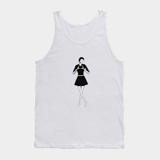 Lady showing heart hands Tank Top